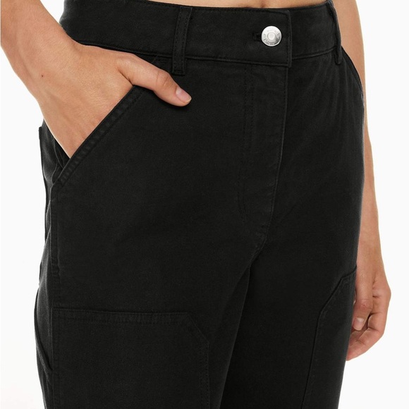 Aritzia Wilfred Free Brennan Utility Pants High Rise Carpenters Black Size 00 - Picture 14 of 14